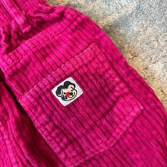Vintage Rebel Wide Whale Pink Cord Pants 12 Months - Picture 7 of 10